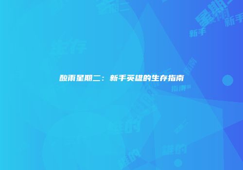酸雨星期二：新手英雄的生存指南