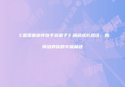 《雷霆霸业传奇手游盒子》角色成长路径：如何培养你的专属角色