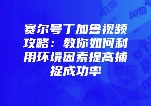 赛尔号丁加鲁视频攻略：教你如何利用环境因素提高捕捉成功率