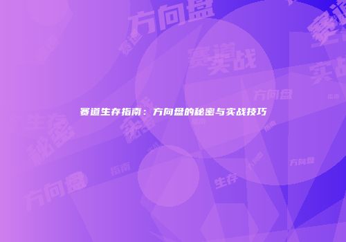 赛道生存指南：方向盘的秘密与实战技巧
