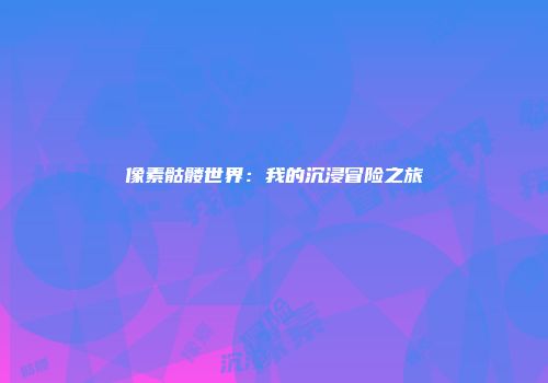 像素骷髅世界：我的沉浸冒险之旅