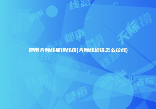 都市天际线捕捞线路(天际线地铁怎么拉线)