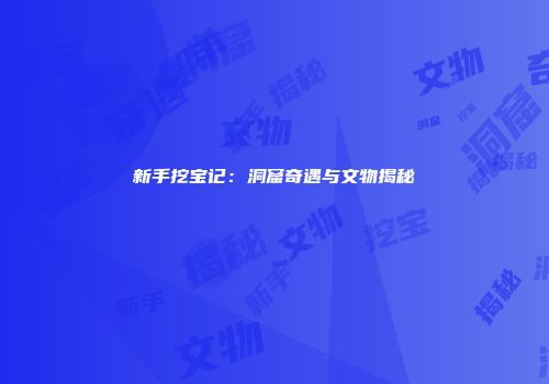 新手挖宝记：洞窟奇遇与文物揭秘