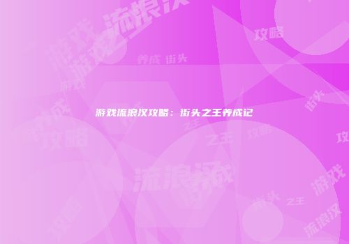 游戏流浪汉攻略：街头之王养成记