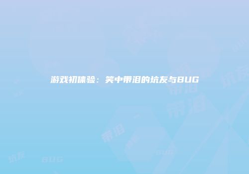 游戏初体验：笑中带泪的坑友与BUG