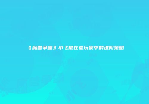 《魔兽争霸》小飞棍在老玩家中的进阶策略
