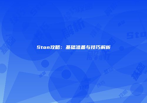 Ston攻略：基础准备与技巧解析