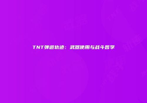 TNT弹道轨迹：武器使用与战斗哲学