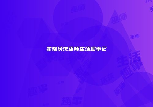 霍格沃茨巫师生活趣事记
