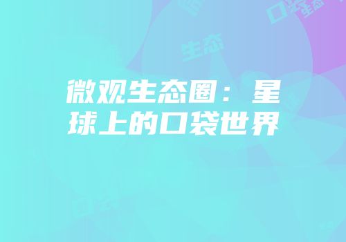 微观生态圈：星球上的口袋世界