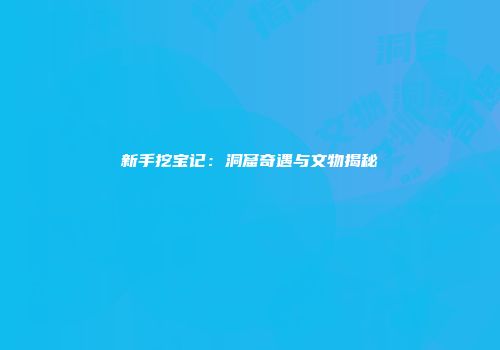 新手挖宝记：洞窟奇遇与文物揭秘