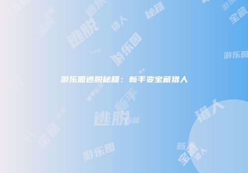 游乐园逃脱秘籍：新手变宝藏猎人