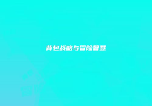 背包战略与冒险智慧