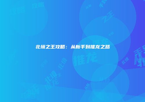 北境之王攻略：从新手到推龙之路