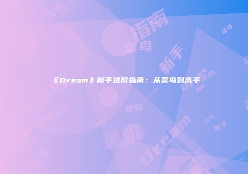 《Dream》新手进阶指南：从菜鸟到高手