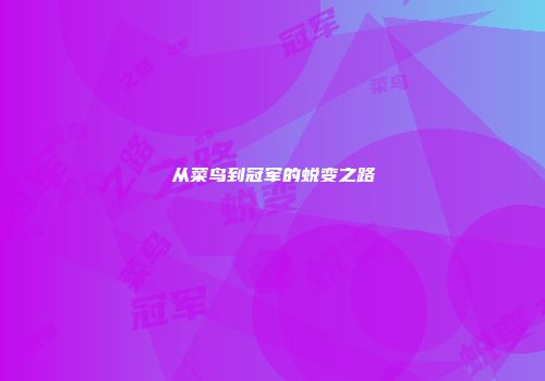 从菜鸟到冠军的蜕变之路