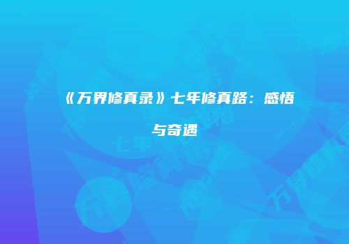 《万界修真录》七年修真路：感悟与奇遇