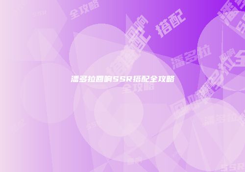 潘多拉回响SSR搭配全攻略