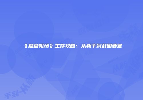 《糖糖机场》生存攻略：从新手到战略要塞