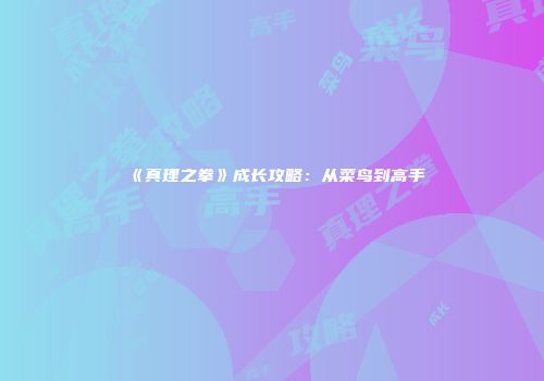 《真理之拳》成长攻略：从菜鸟到高手