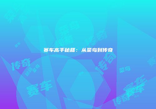 赛车高手秘籍：从菜鸟到传奇
